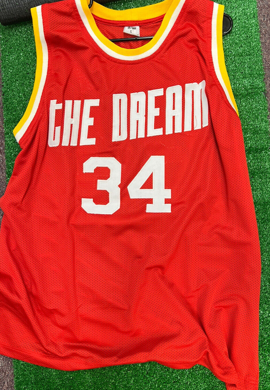 Hakeem Olajuwon Signed Autograph THE DREAM CUSTOM Jersey JSA COA