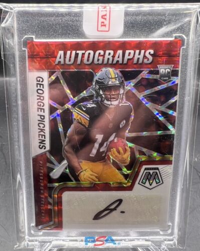 2022 Panini Red Mosaic NFL George Pickens Prizm Auto Rookie RC Steelers AUTO