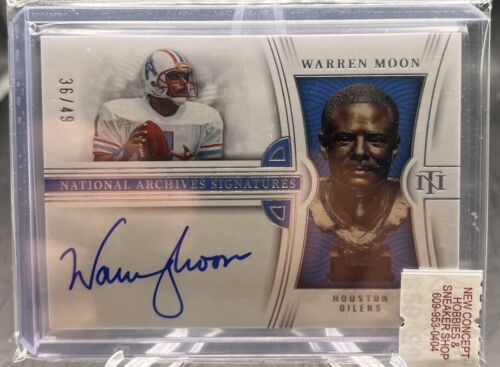 2022 National Treasures Warren Moon Autograph Archives Signatures Auto #/49