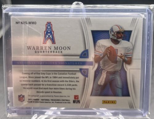 2022 National Treasures Warren Moon Autograph Archives Signatures Auto #/49