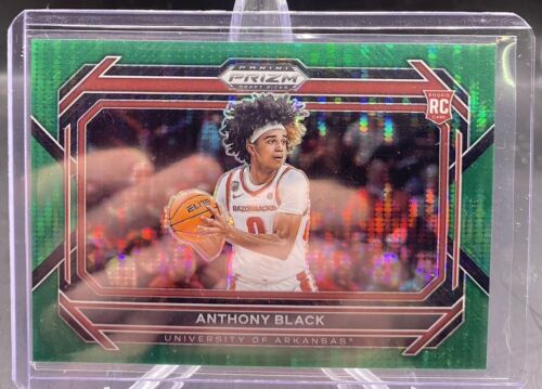 2023 Panini Prizm Draft Picks Anthony Black #/25 Green Pulsar Variation