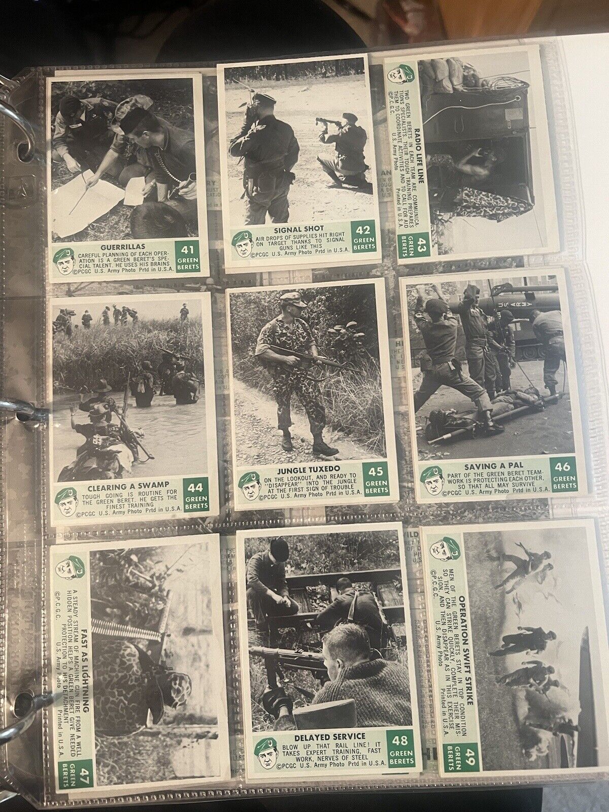 1966 Philadelphia Gum Green Berets, Complete Set of 66!!