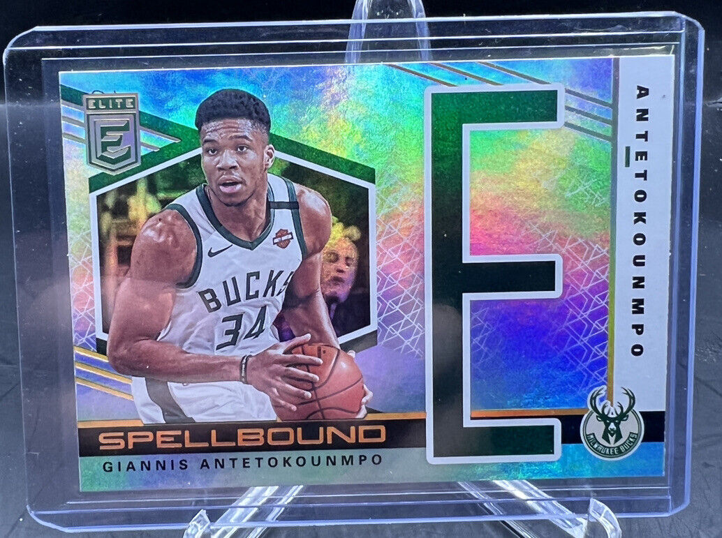 Giannis Antetokounmpo 2019-20 Donruss Elite SPELLBOUND "E" Insert Card (no.9)