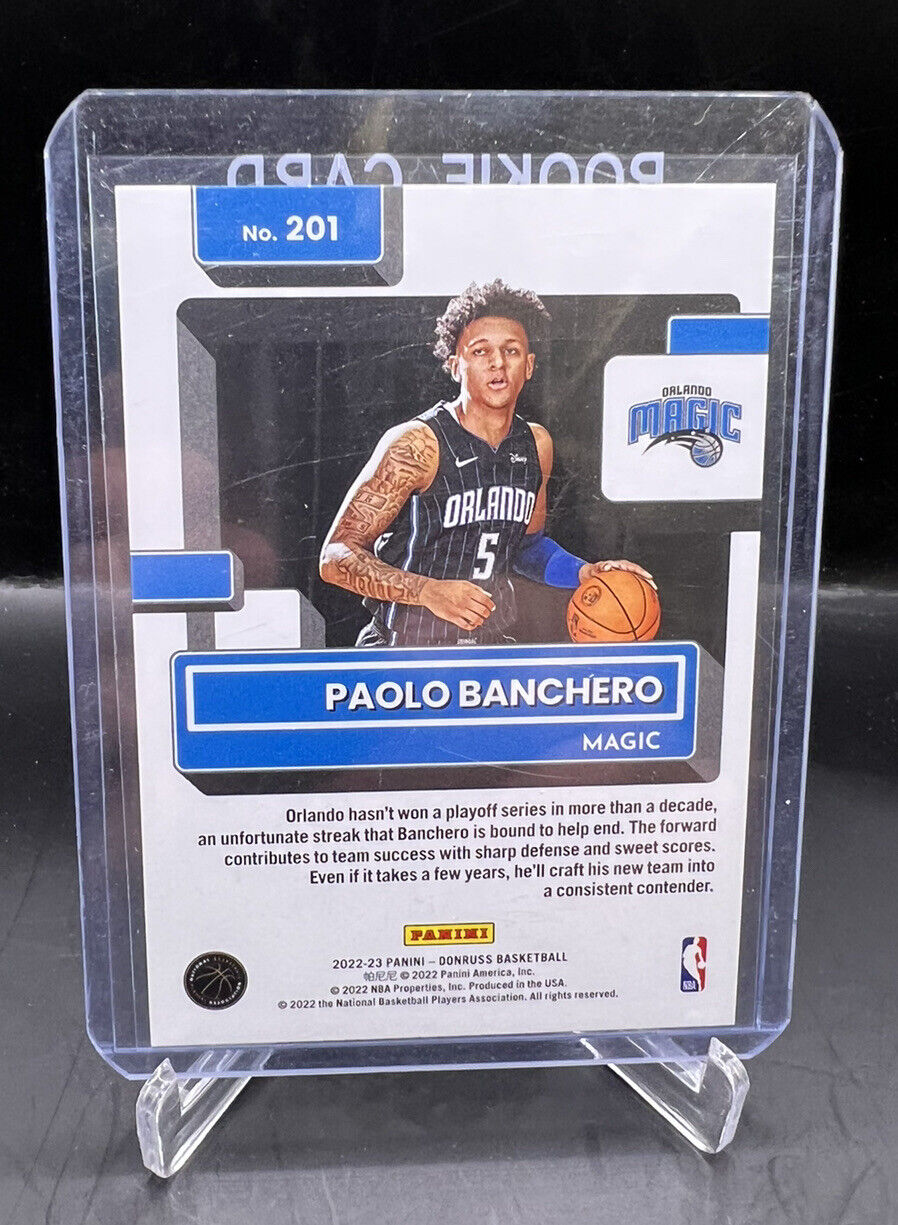 2022-23 PANINI DONRUSS PAOLO BANCHERO GREEN LASER RATED ROOKIE RC MAGIC