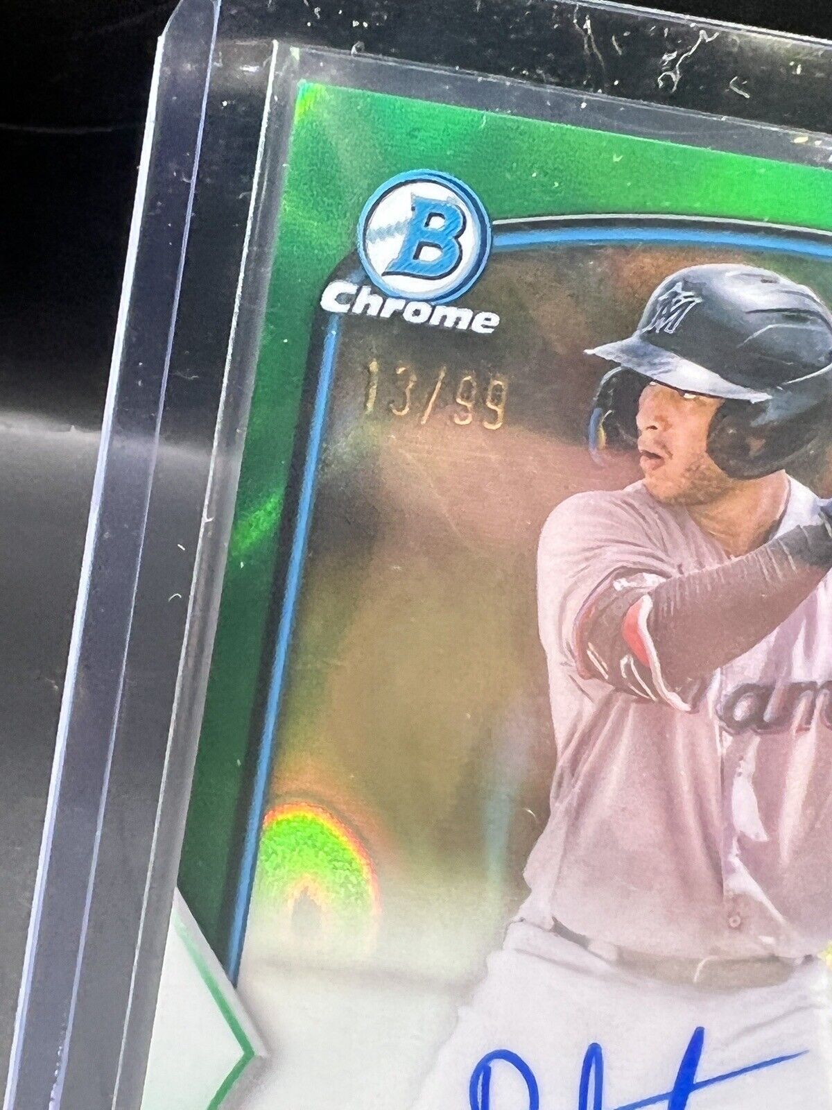 2023 Bowman Chrome Auto Autograph GREEN REFRACTOR LAVA RONALD HERNANDEZ /99