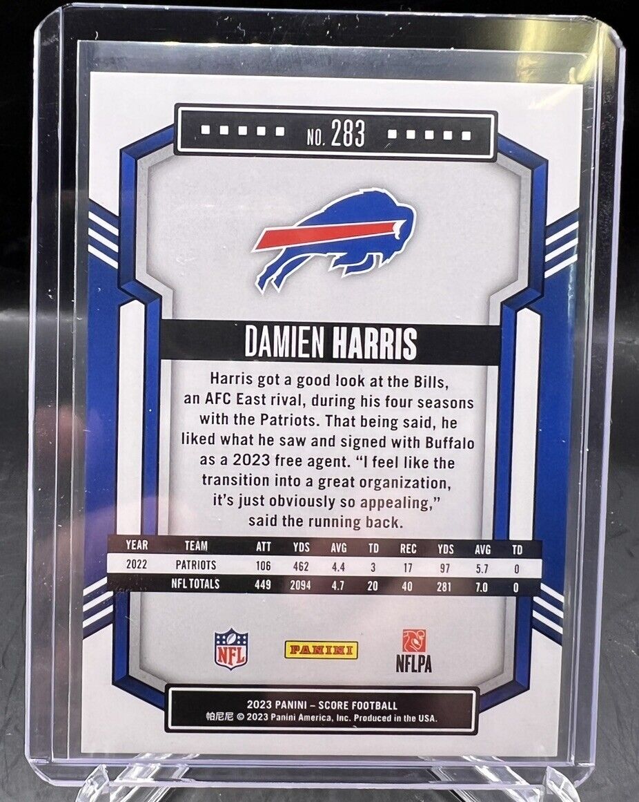 2023 Panini Score Gold foil Damien Harris #'d/10! SSP! BILLS!