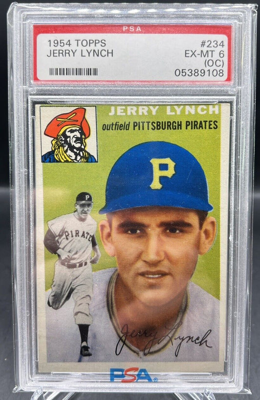 1954 Topps #234 Jerry Lynch PSA 6 (OC) EX-MT