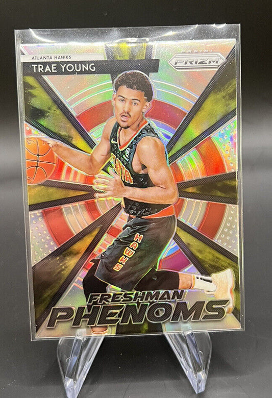 2018-19 Panini Prizm #21 Trae Young Freshman Phenoms Silver Prizm Rookie RC