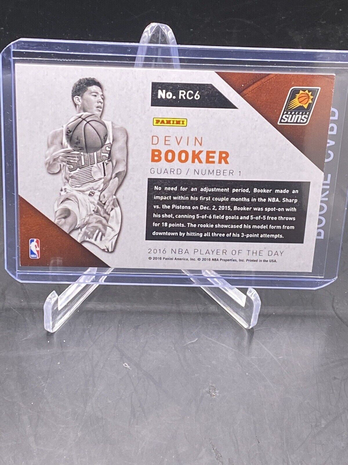 DEVIN BOOKER 2015-16 Panini Player Of The Day #RC6 ROOKIE CARD Phoenix Suns