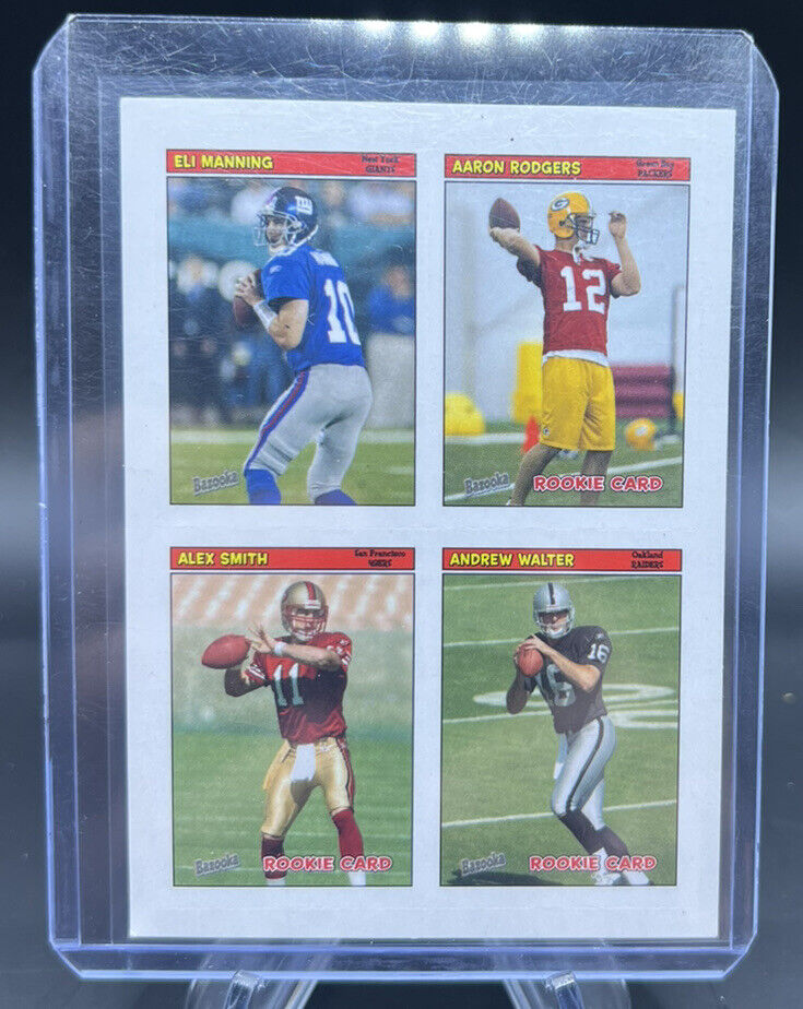 2005 Topps Bazooka Stickers AARON RODGERS ROOKIE Manning Smith #42 4 on 1 RC!!