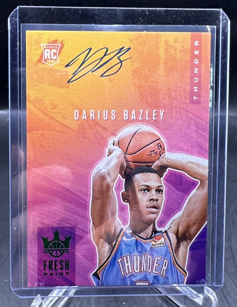 2019-20 Panini Court Kings Fresh Paint Sapphire /25 Darius Bazley Rookie Auto RC