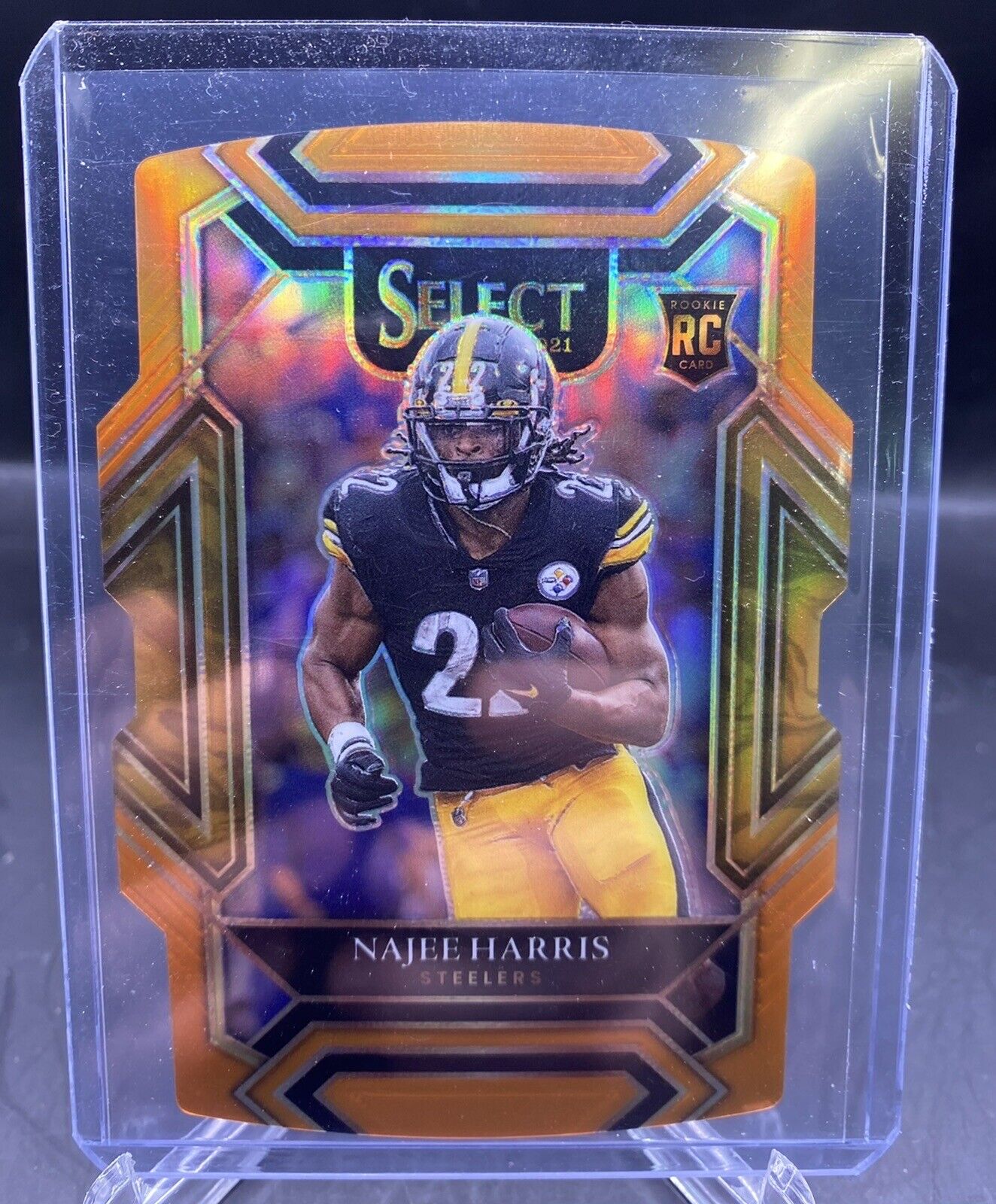 2021 Panini Select Najee Harris Club Level Orange Die Cut Rookie Card  /249