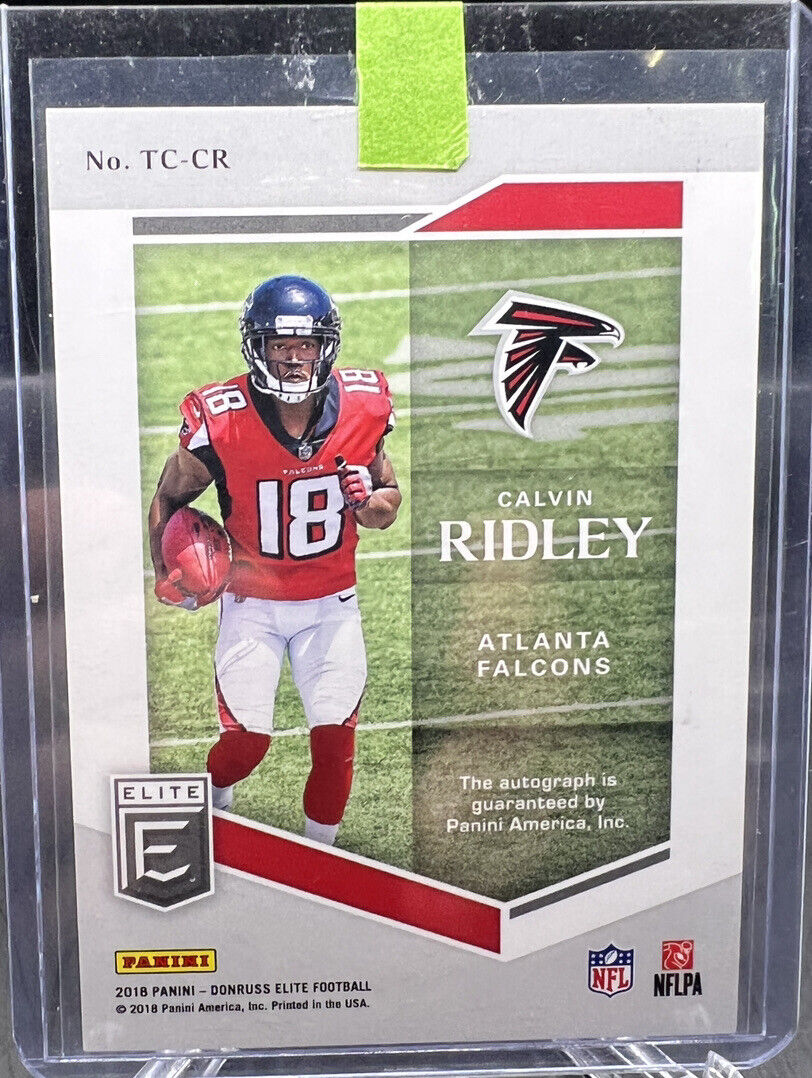 2018 Donruss Elite Turn of The Century Calvin Ridley Red Auto #'d/49 RC! FALCONS